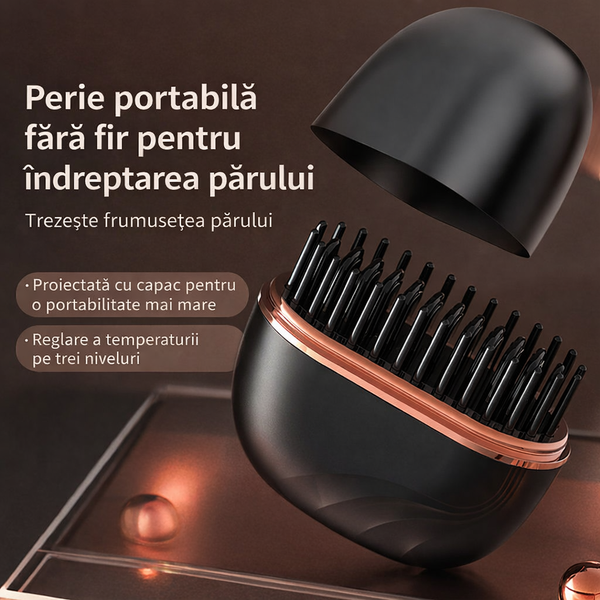 Perie de îndreptat părul portabilă